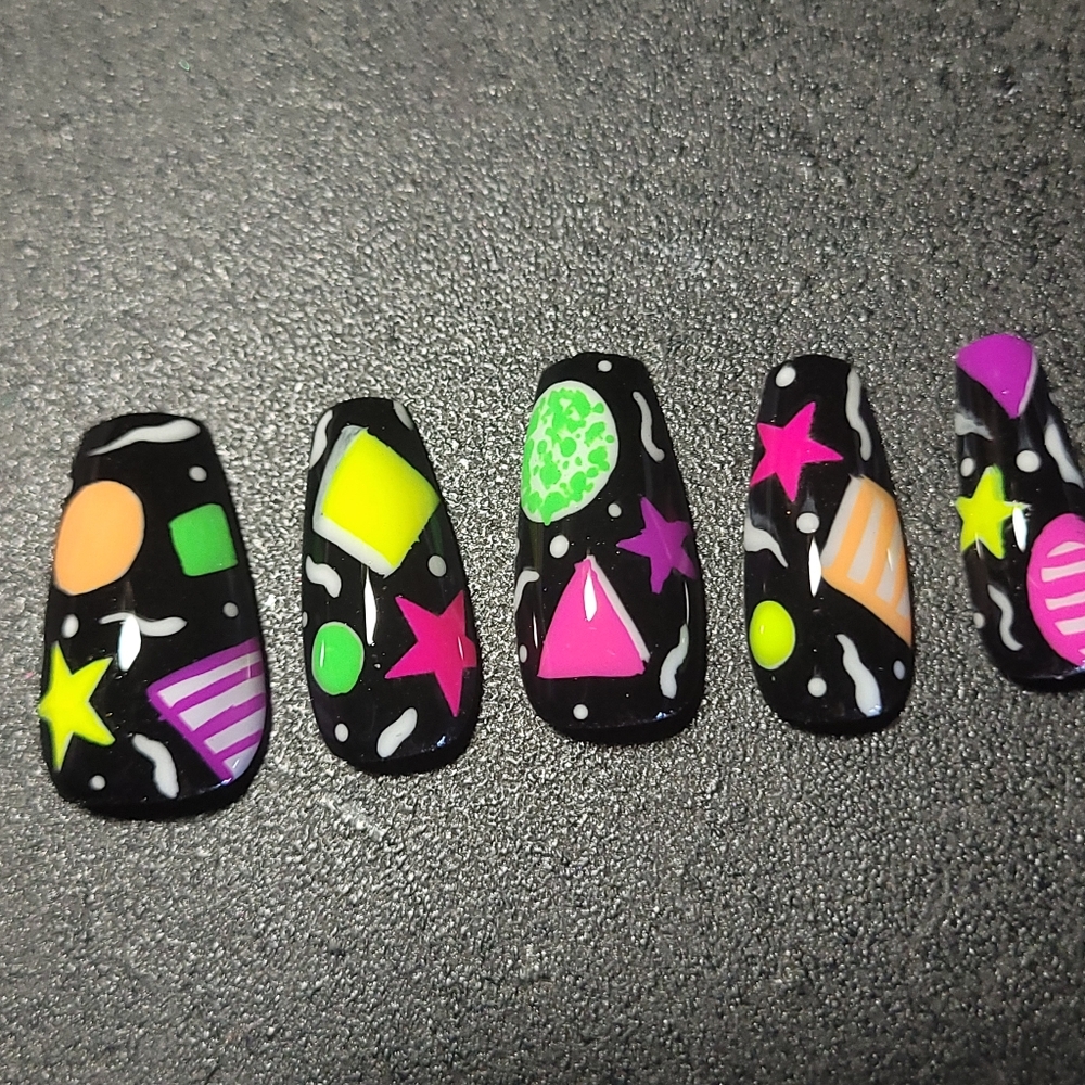 Custom Gel Press on Nails fake nails handmade 10pc set